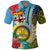 Vanuatu Malampa Fiji Day Polo Shirt Happy 10 October With Maps Tropical Flowers