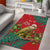 Personalised New Zealand Kakapo Christmas Area Rug Meri Kirihimete Silver Fern Mix Pohutukawa