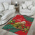 Personalised New Zealand Kakapo Christmas Area Rug Meri Kirihimete Silver Fern Mix Pohutukawa