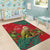 Personalised New Zealand Kakapo Christmas Area Rug Meri Kirihimete Silver Fern Mix Pohutukawa