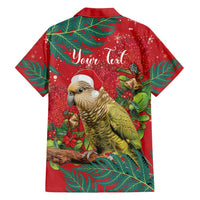 Personalised New Zealand Kakapo Christmas Family Matching Off Shoulder Maxi Dress and Hawaiian Shirt Meri Kirihimete Silver Fern Mix Pohutukawa LT14 - Polynesian Pride