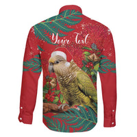 Personalised New Zealand Kakapo Christmas Family Matching Off Shoulder Maxi Dress and Hawaiian Shirt Meri Kirihimete Silver Fern Mix Pohutukawa LT14 - Polynesian Pride