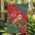 Personalised New Zealand Kakapo Christmas Garden Flag Meri Kirihimete Silver Fern Mix Pohutukawa