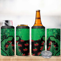 New Zealand Gecko Christmas 4 in 1 Can Cooler Tumbler Meri Kirihimete Paua Shell Mix Pohutukawa
