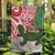 Personalised New Zealand Tuatara Christmas Garden Flag Meri Kirihimete Aotearoa Maori Mix Pohutukawa