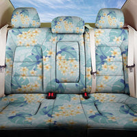Pastel Cyan Tropical Hawaii Back Car Seat Cover Seamless Monstera Plumeria Hawaiian Pattern LT14 One Size Pastel Cyan - Polynesian Pride