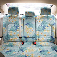 Pastel Cyan Tropical Hawaii Back Car Seat Cover Seamless Monstera Plumeria Hawaiian Pattern LT14 - Polynesian Pride