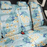 Pastel Cyan Tropical Hawaii Back Car Seat Cover Seamless Monstera Plumeria Hawaiian Pattern LT14 - Polynesian Pride