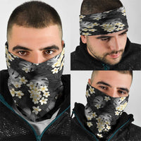 Black Tropical Hawaii Neck Gaiter Seamless Monstera Plumeria Hawaiian Pattern LT14 - Polynesian Pride