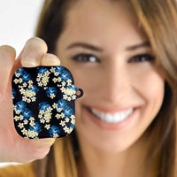 Blue Tropical Hawaii AirPods Case Seamless Monstera Plumeria Hawaiian Pattern - Polynesian Pride