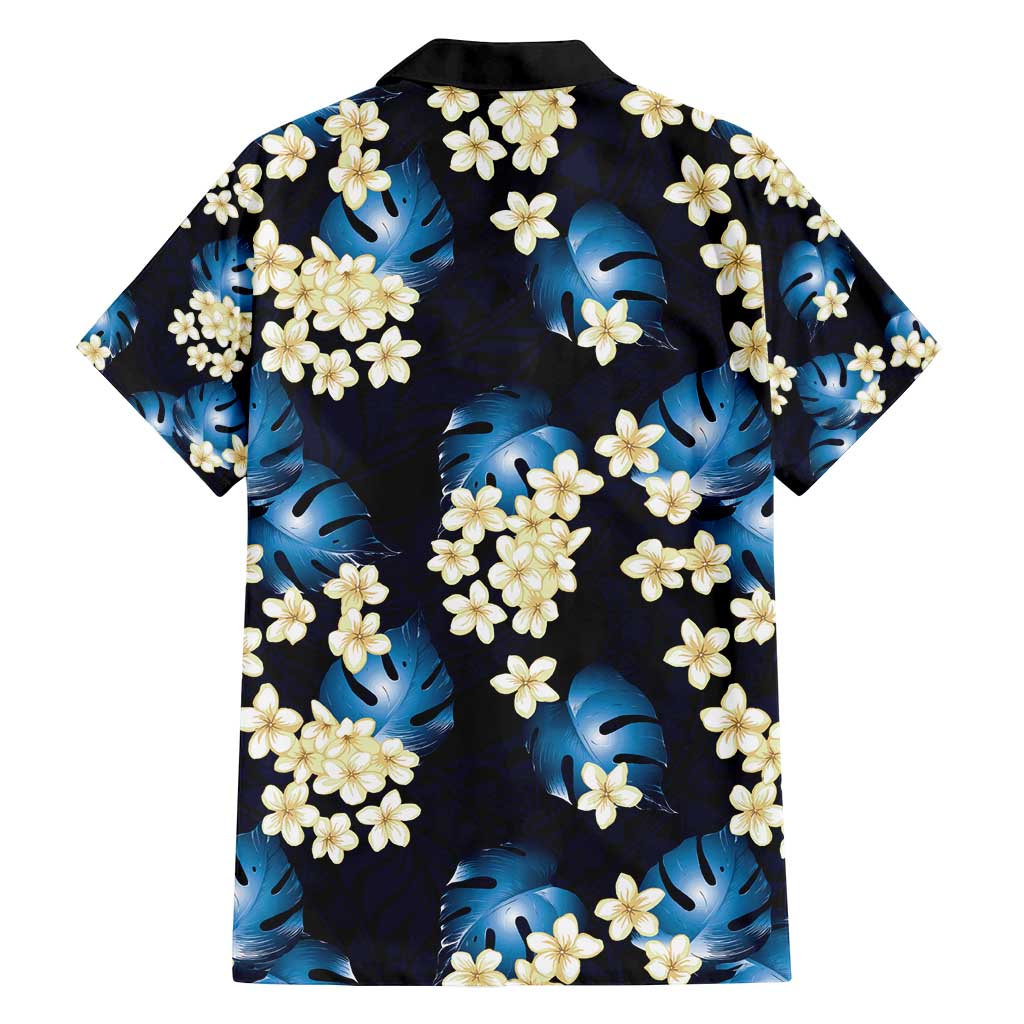 Blue Tropical Hawaii Family Matching Puletasi and Hawaiian Shirt Seamless Monstera Plumeria Hawaiian Pattern LT14 - Polynesian Pride