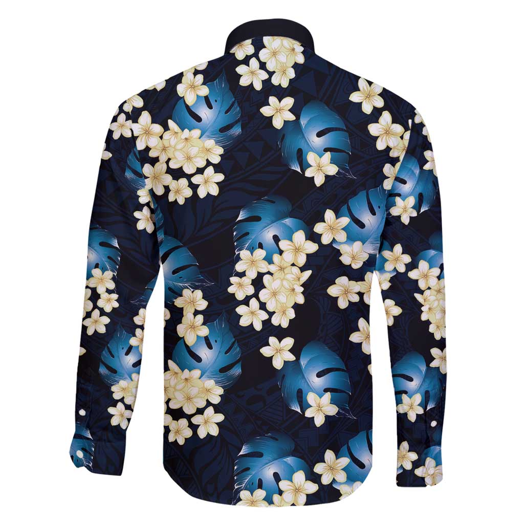 Blue Tropical Hawaii Family Matching Puletasi and Hawaiian Shirt Seamless Monstera Plumeria Hawaiian Pattern LT14 - Polynesian Pride