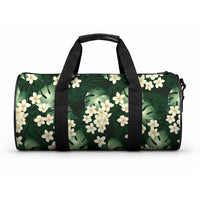 Green Tropical Hawaii Duffle Bag Seamless Monstera Plumeria Hawaiian Pattern