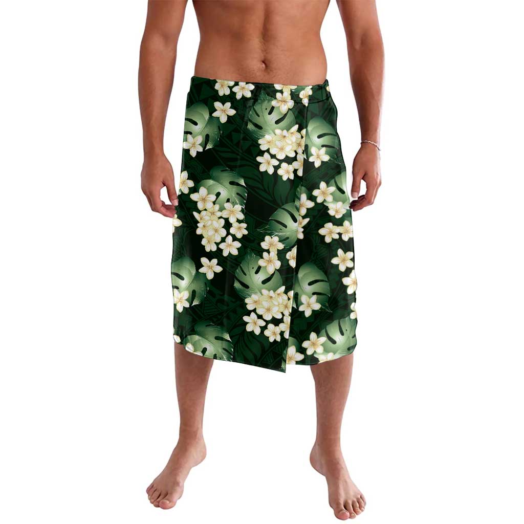 Green Tropical Hawaii Lavalava Seamless Monstera Plumeria Hawaiian Pattern - Polynesian Pride