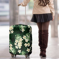 Green Tropical Hawaii Luggage Cover Seamless Monstera Plumeria Hawaiian Pattern - Polynesian Pride