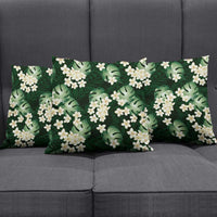 Green Tropical Hawaii Pillow Cover Seamless Monstera Plumeria Hawaiian Pattern LT14 - Polynesian Pride