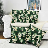 Green Tropical Hawaii Pillow Cover Seamless Monstera Plumeria Hawaiian Pattern LT14 - Polynesian Pride