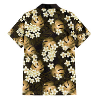 Gold Tropical Hawaii Family Matching Puletasi and Hawaiian Shirt Seamless Monstera Plumeria Hawaiian Pattern LT14 - Polynesian Pride
