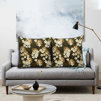 Gold Tropical Hawaii Pillow Cover Seamless Monstera Plumeria Hawaiian Pattern LT14 - Polynesian Pride