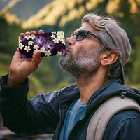 Purple Tropical Hawaii 4 in 1 Can Cooler Tumbler Seamless Monstera Plumeria Hawaiian Pattern - Polynesian Pride