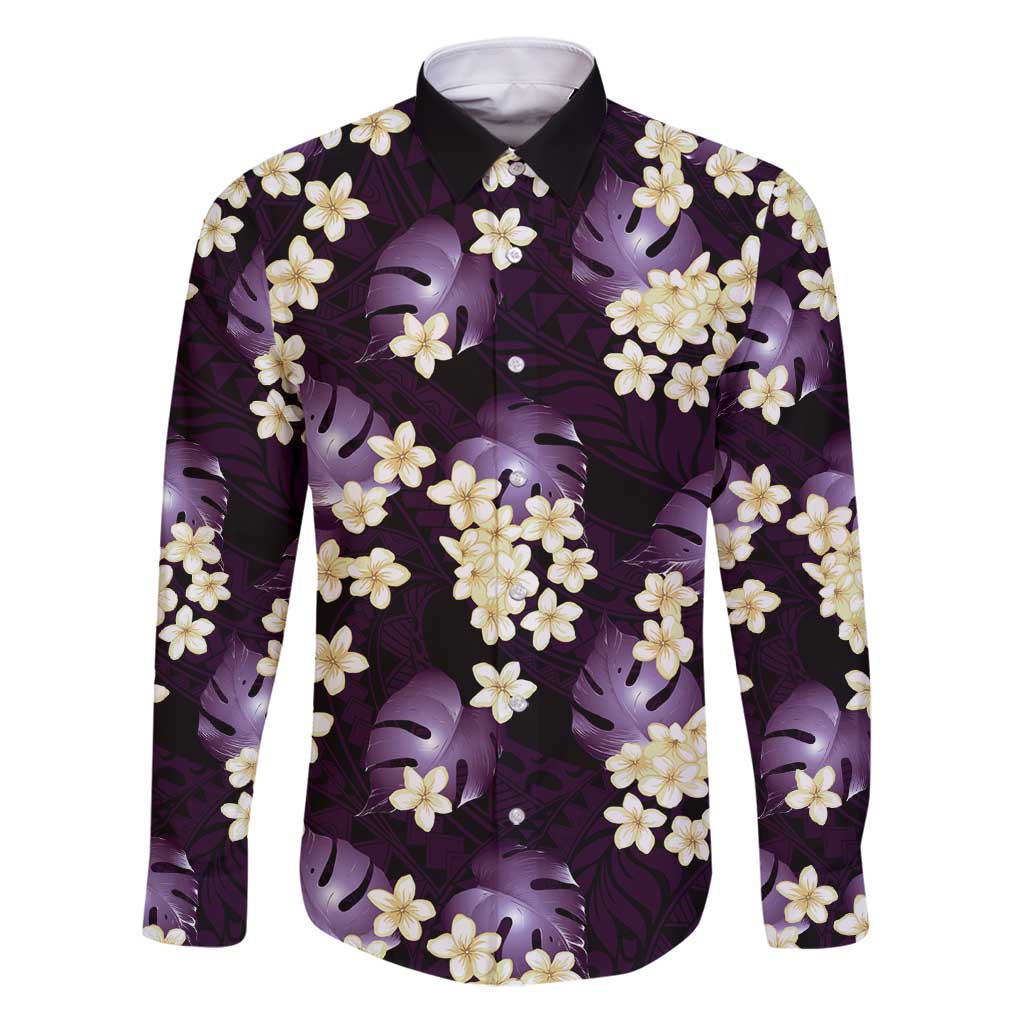 Purple Tropical Hawaii Family Matching Puletasi and Hawaiian Shirt Seamless Monstera Plumeria Hawaiian Pattern - Polynesian Pride
