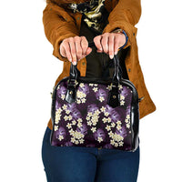 Purple Tropical Hawaii Shoulder Handbag Seamless Monstera Plumeria Hawaiian Pattern LT14 One Size Purple - Polynesian Pride