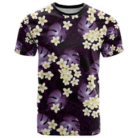Purple Tropical Hawaii T Shirt Seamless Monstera Plumeria Hawaiian Pattern - Polynesian Pride