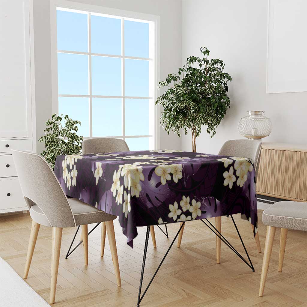 Purple Tropical Hawaii Tablecloth Seamless Monstera Plumeria Hawaiian Pattern LT14 - Polynesian Pride
