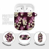 Pink Tropical Hawaii AirPods Case Seamless Monstera Plumeria Hawaiian Pattern - Polynesian Pride