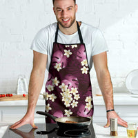 Pink Tropical Hawaii Apron Seamless Monstera Plumeria Hawaiian Pattern - Polynesian Pride