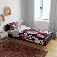 Pink Tropical Hawaii Bedding Set Seamless Monstera Plumeria Hawaiian Pattern - Polynesian Pride