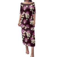 Pink Tropical Hawaii Family Matching Puletasi and Hawaiian Shirt Seamless Monstera Plumeria Hawaiian Pattern LT14 Mom's Dress Pink - Polynesian Pride