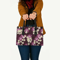 Pink Tropical Hawaii Leather Bag Seamless Monstera Plumeria Hawaiian Pattern - Polynesian Pride