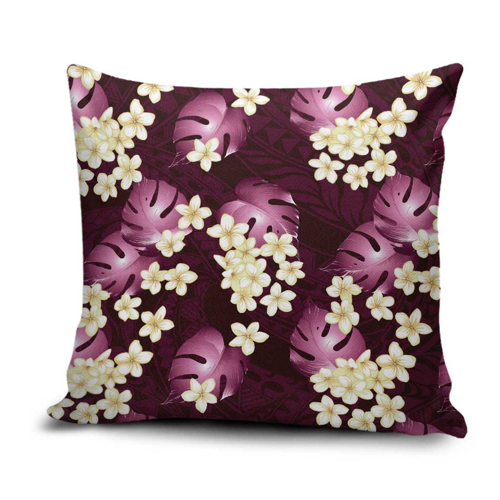 Pink Tropical Hawaii Pillow Cover Seamless Monstera Plumeria Hawaiian Pattern LT14 Pink - Polynesian Pride