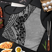 Black Gray Polynesia Tropical Flowers Apron LT14 Gray - Polynesian Pride