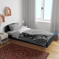 Black Gray Polynesia Tropical Flowers Bedding Set LT14 - Polynesian Pride