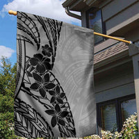Black Gray Polynesia Tropical Flowers Garden Flag LT14 - Polynesian Pride
