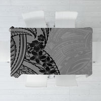 Black Gray Polynesia Tropical Flowers Tablecloth LT14 Gray - Polynesian Pride