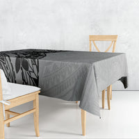 Black Gray Polynesia Tropical Flowers Tablecloth LT14 - Polynesian Pride