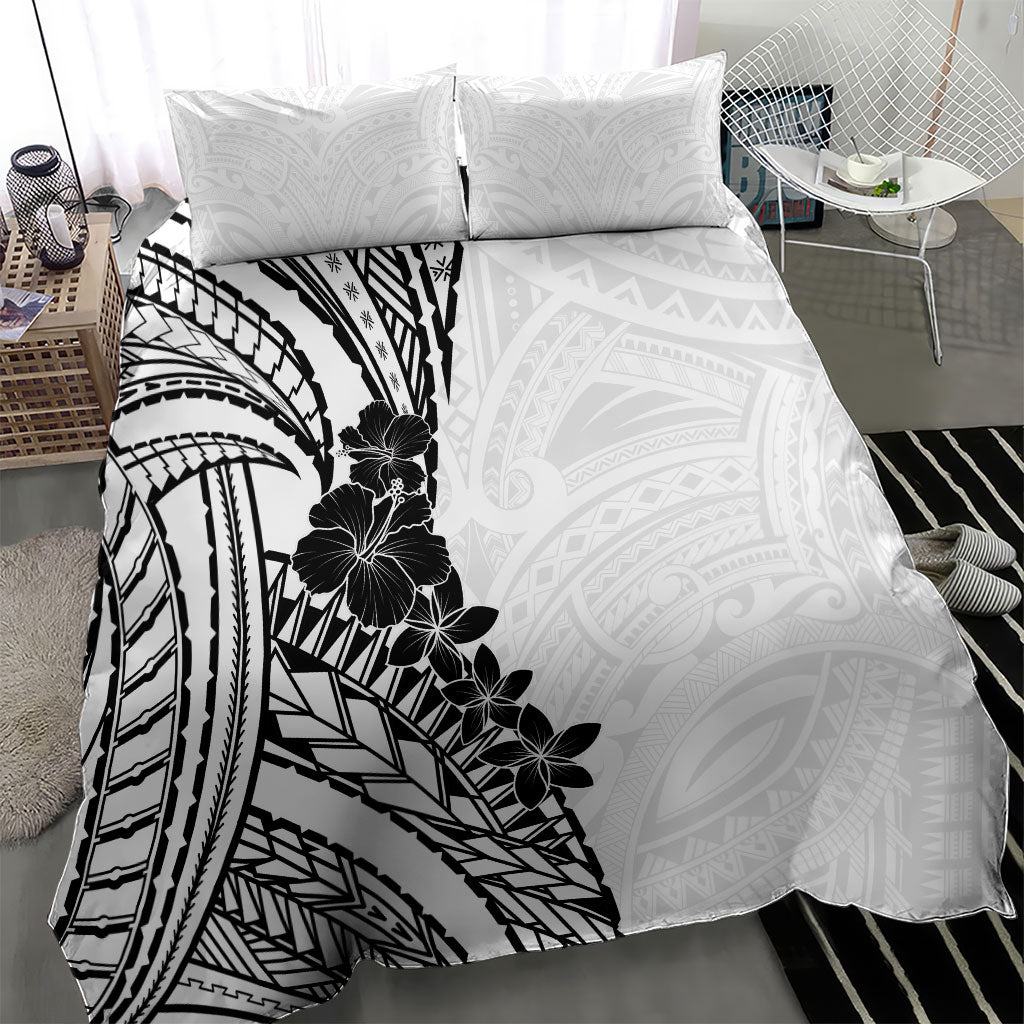Black White Polynesia Tropical Flowers Bedding Set LT14 - Polynesian Pride