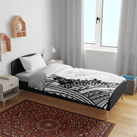 Black White Polynesia Tropical Flowers Bedding Set LT14 - Polynesian Pride