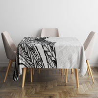 Black White Polynesia Tropical Flowers Tablecloth LT14 - Polynesian Pride