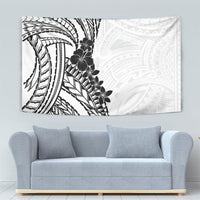 Black White Polynesia Tropical Flowers Tapestry LT14 - Polynesian Pride