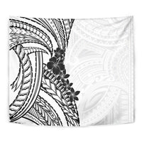 Black White Polynesia Tropical Flowers Tapestry LT14 - Polynesian Pride