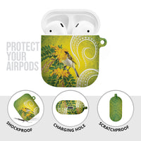 Hawaii Palila Mamane AirPods Case Hawaiian Honeycreeper With Native Flower LT14 - Polynesian Pride