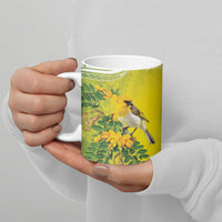 Hawaii Palila Mamane Ceramic Mug Hawaiian Honeycreeper With Native Flower LT14 - Polynesian Pride
