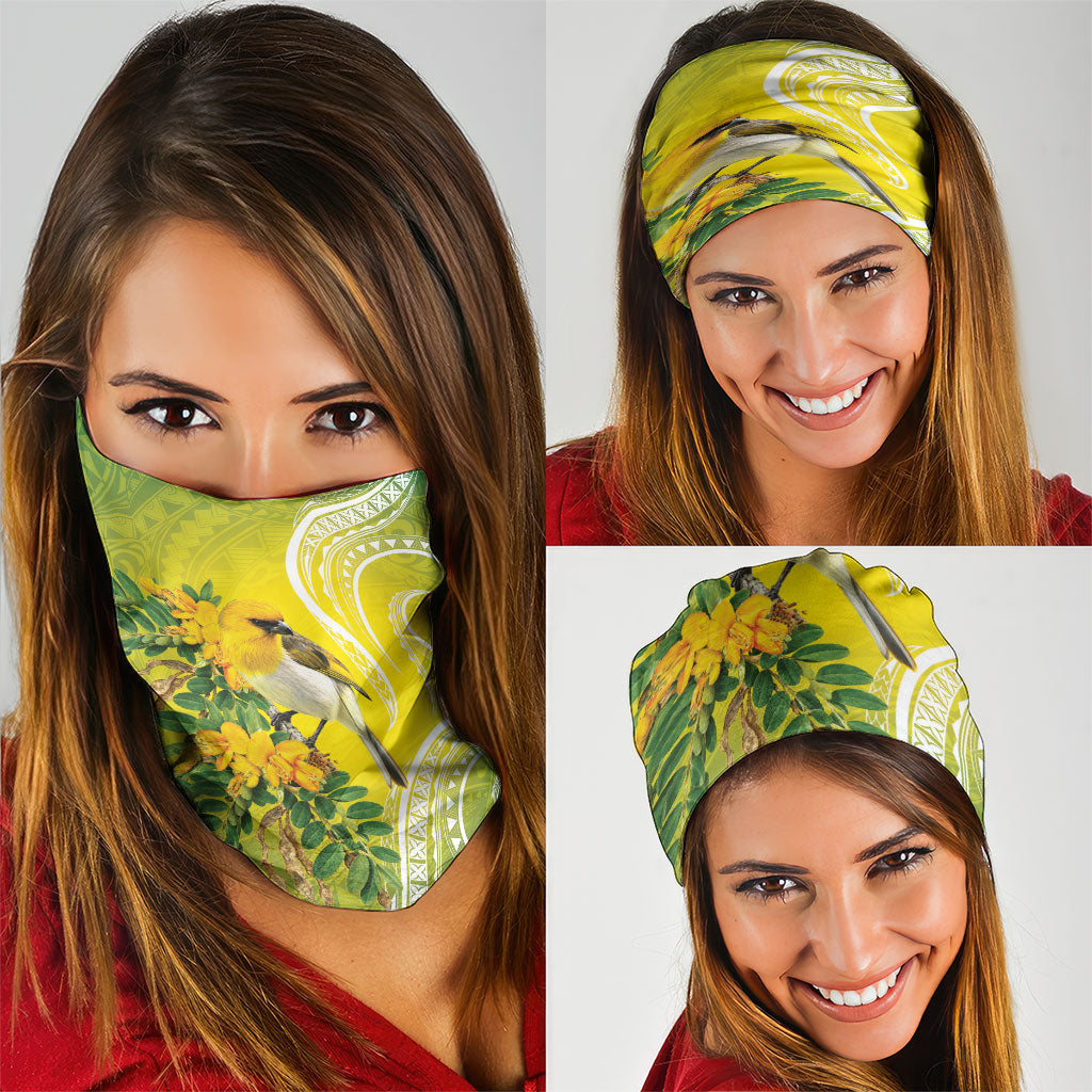 Hawaii Palila Mamane Neck Gaiter Hawaiian Honeycreeper With Native Flower LT14 - Polynesian Pride