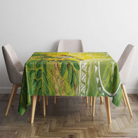 Hawaii Palila Mamane Tablecloth Hawaiian Honeycreeper With Native Flower LT14 - Polynesian Pride