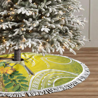 Hawaii Palila Mamane Tree Skirt Hawaiian Honeycreeper With Native Flower LT14 - Polynesian Pride