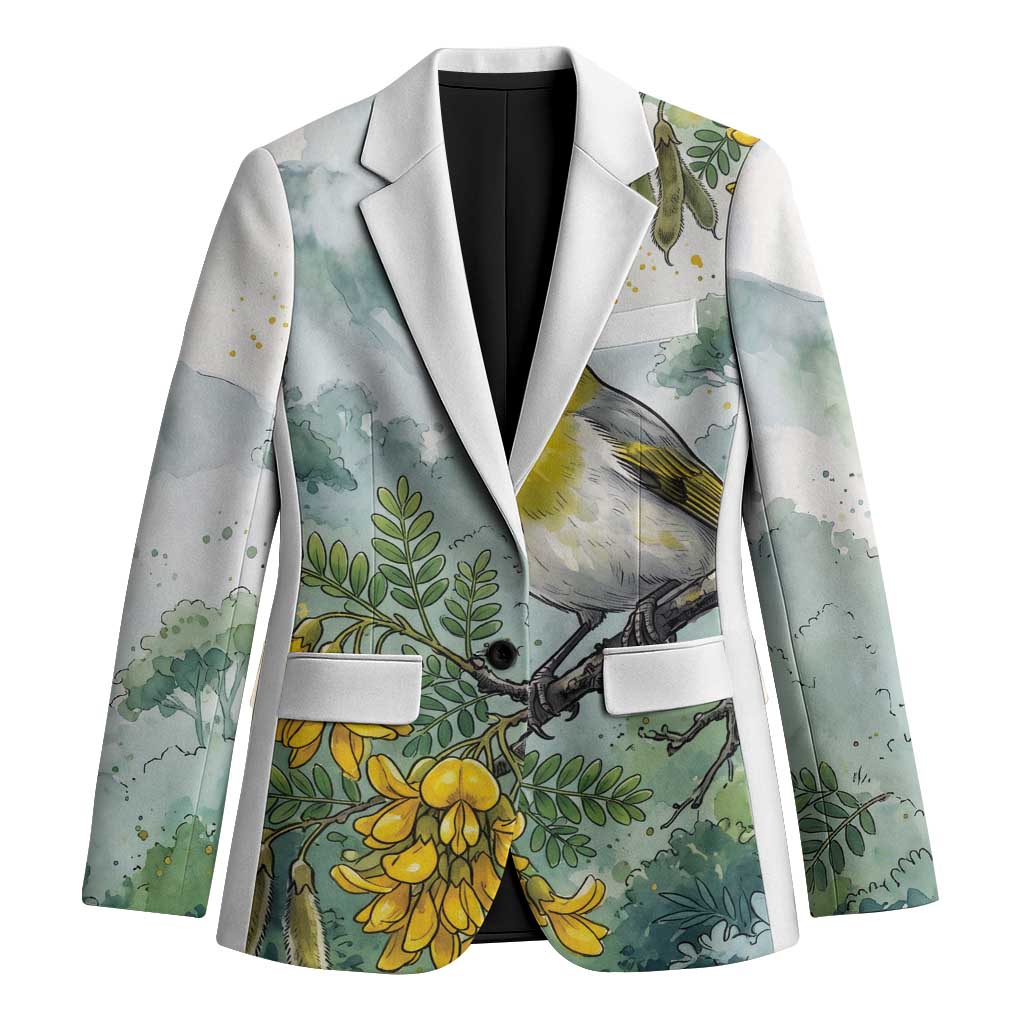 Aloha Hawaii Palila Mamane Watercolor Blazer LT14 Unisex Watercolor - Polynesian Pride
